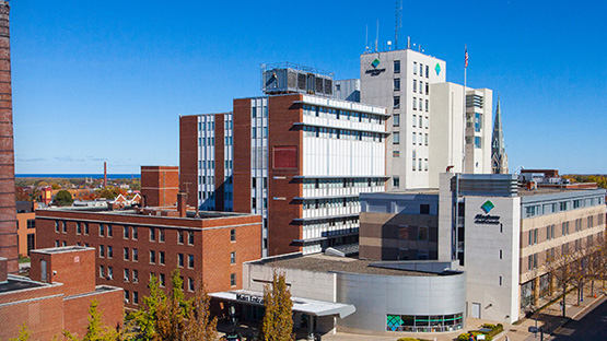 A birds eye view of Saint Vincent Hospital